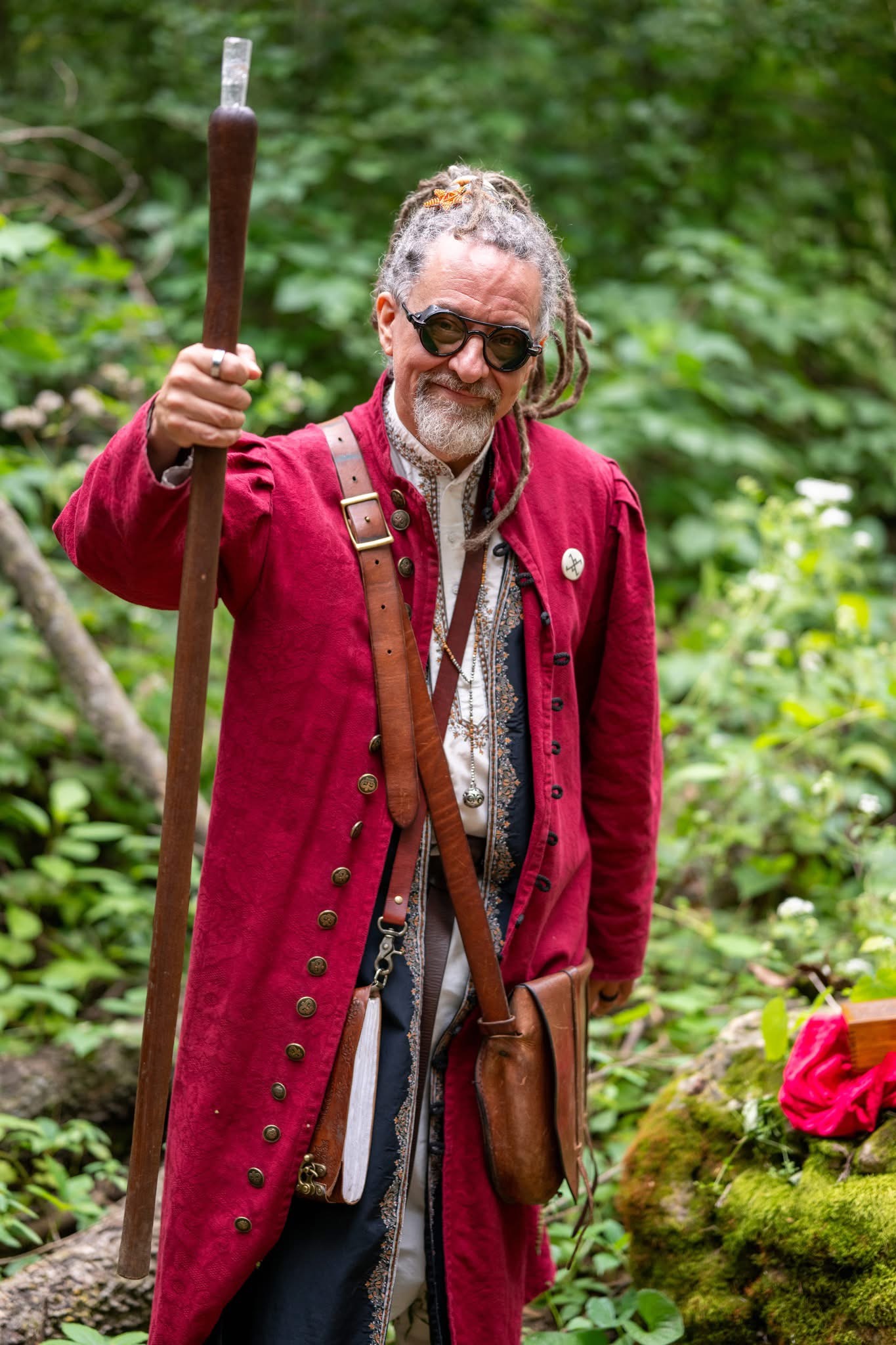 Mossbeard in the forest with his Everwood Staff